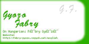 gyozo fabry business card